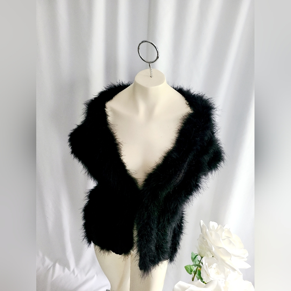 Sale! Chico's Marabou Feather Sweater Vest